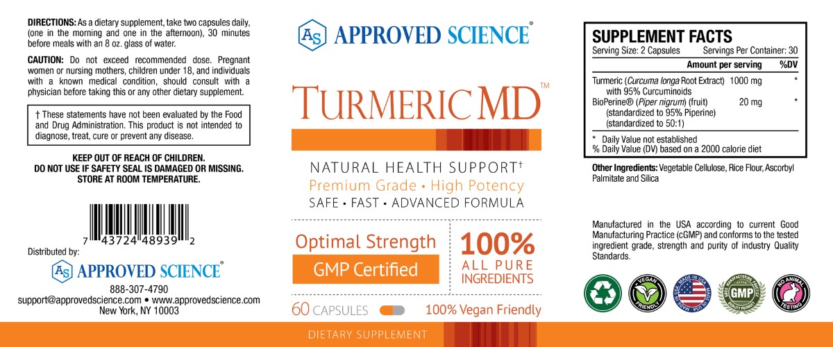 Turmeric MD Supplement Facts